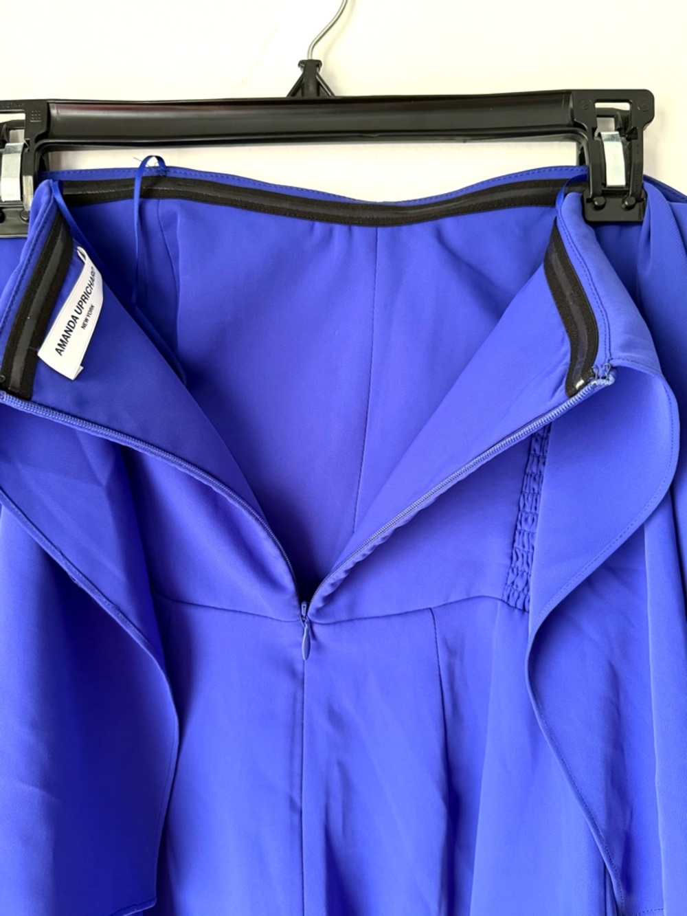 Amanda Uprichard Royal Blue Strapless Solid Crepe Romper One-Piece Women S - Picture 7 of 11